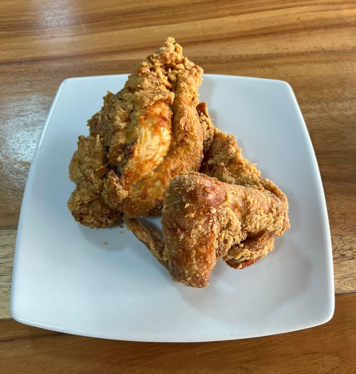 Cuarto de pollo apanado