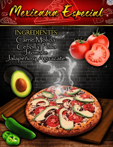 1 Pizza Familiar de Mexicana Especial