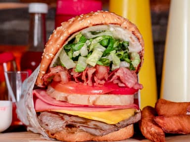 Arrachera Hawaiana, Con Papas En Gajo