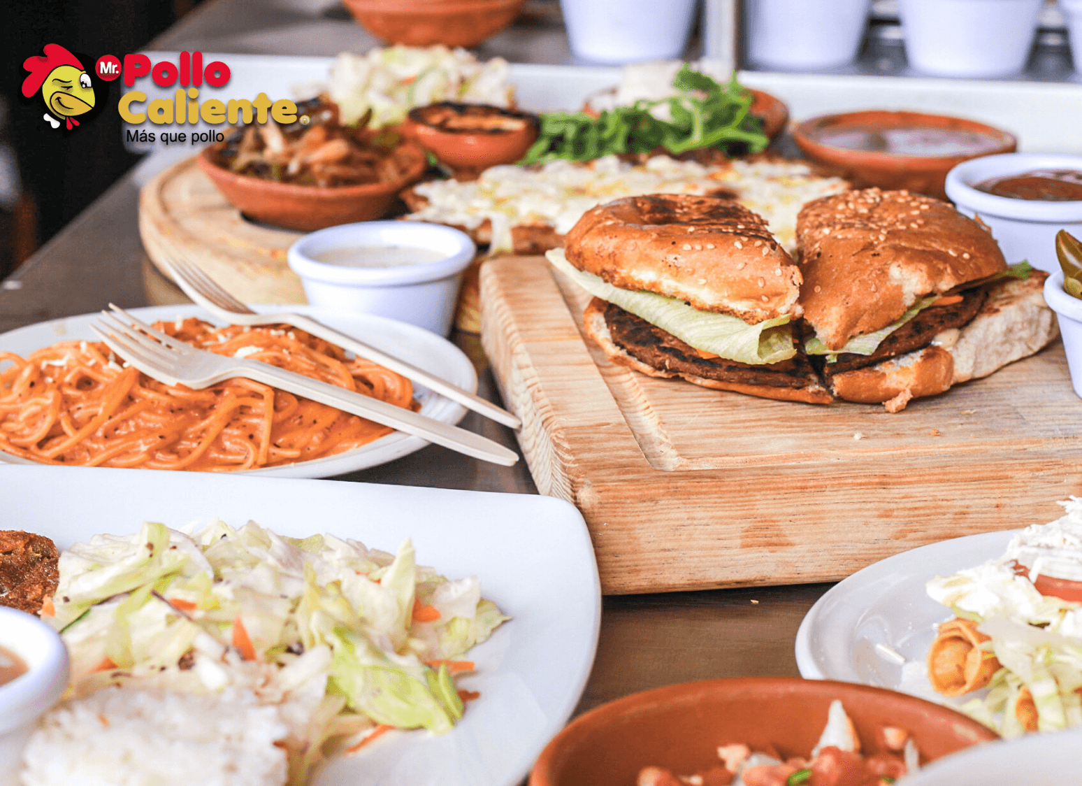 Mr Hamburguesa Caliente con Pollo