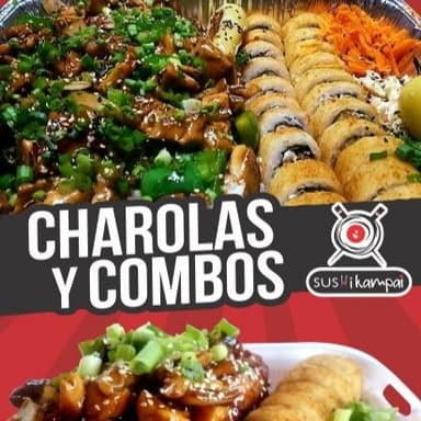 Charola Mediana con 2 Rollos y Teriyaki Mixto
