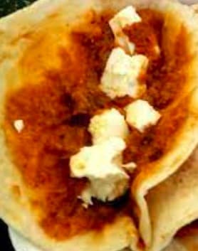 Tacos de frijoles con panela