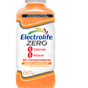 ELECTROLIFE ZERO NARANJA MANDARINA 625ML