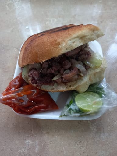 Torta de arrachera