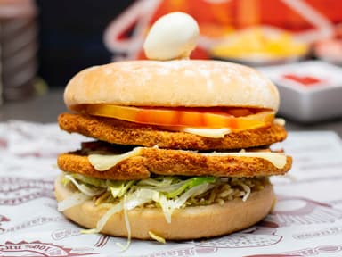 Hamburguesa de Doble Pollo Apanado