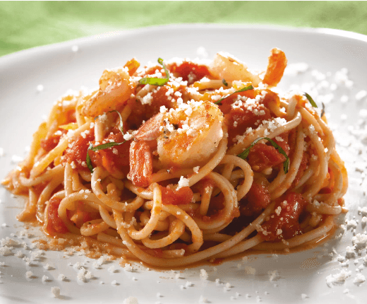 Pasta Napolitana con Camarones