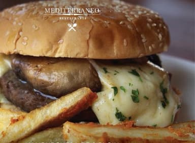 Hamburguesa Champiñones Gratinados