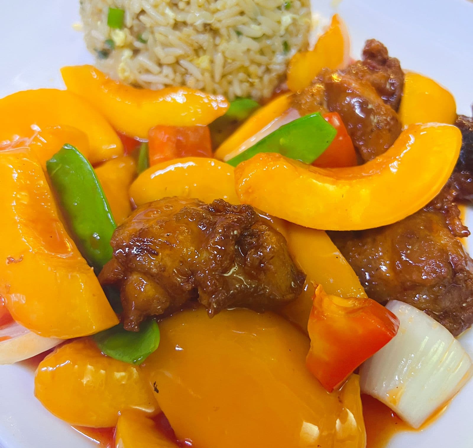 Durazno con Pollo