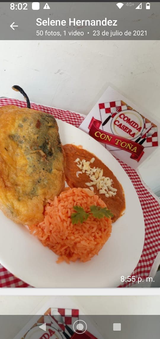PLATILLO DE CHILE RELLENO