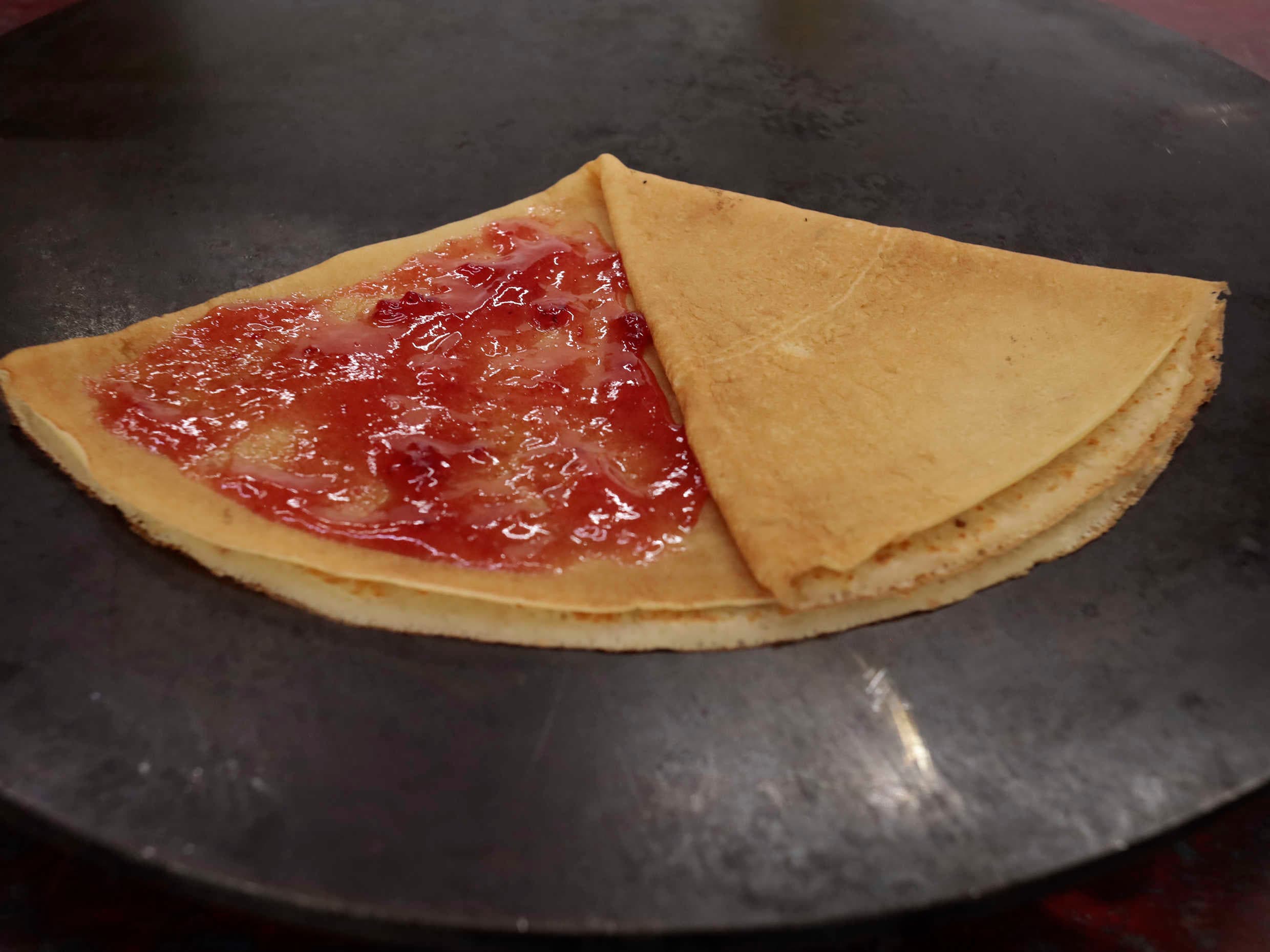 Crepa de mermelada de fresa