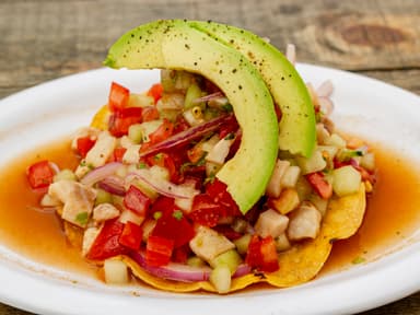 Tostada de ceviche de Pescado 50 Gramos