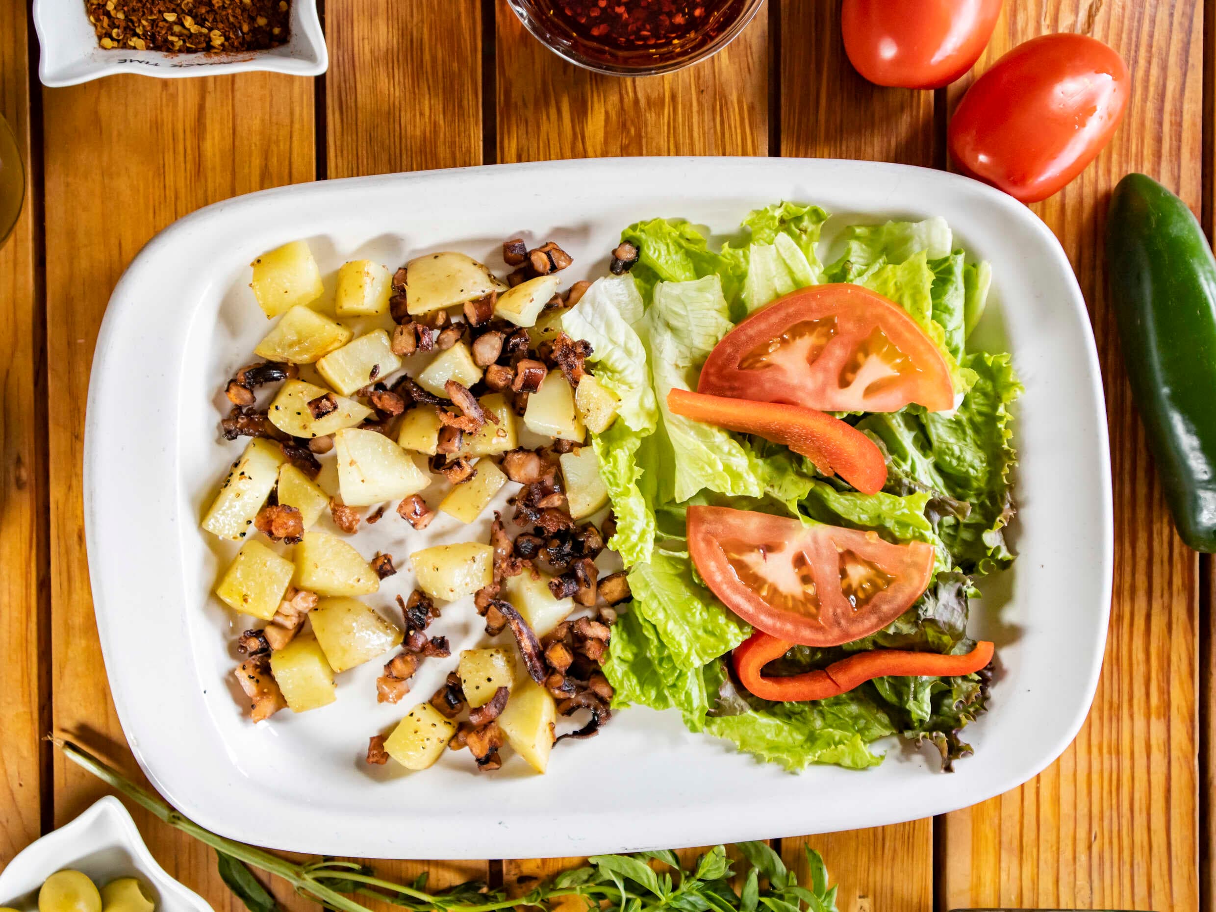 Montado de Papa y Pulpo