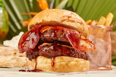 Hamburguesa Doble Carne con papas