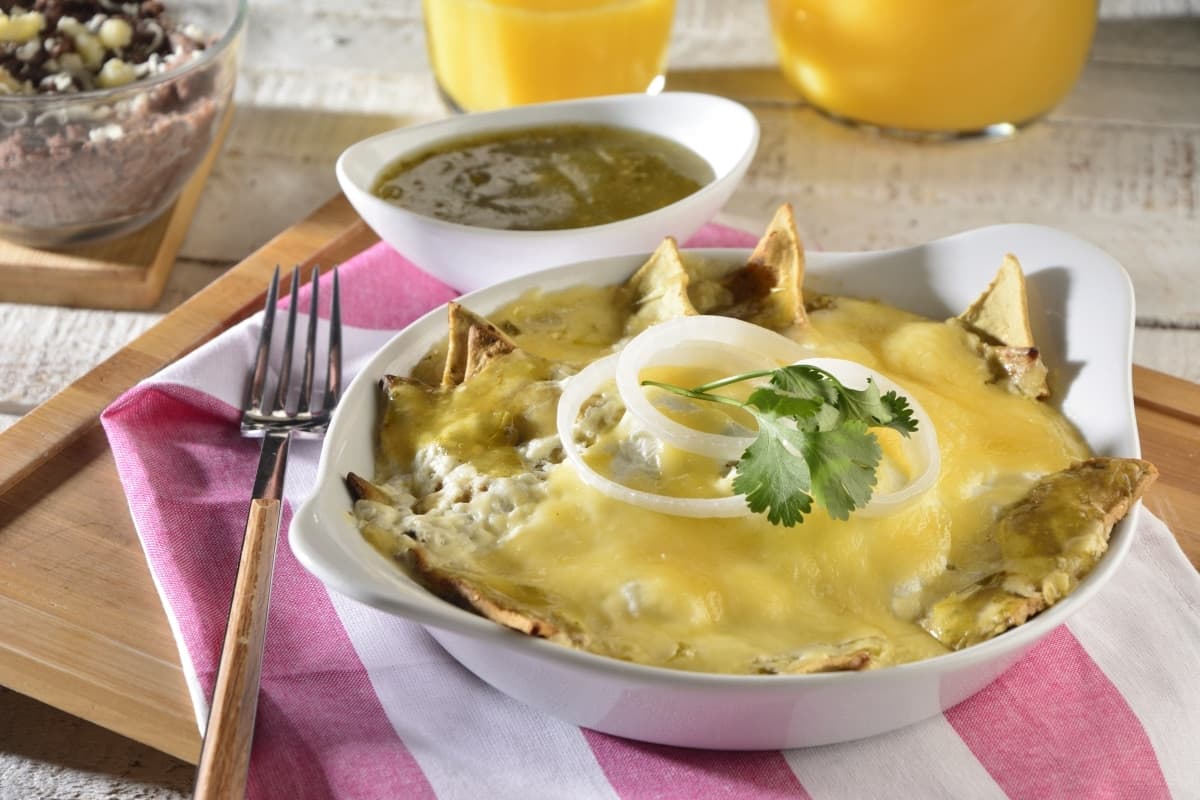 Chilaquiles  Verdes Gratinados