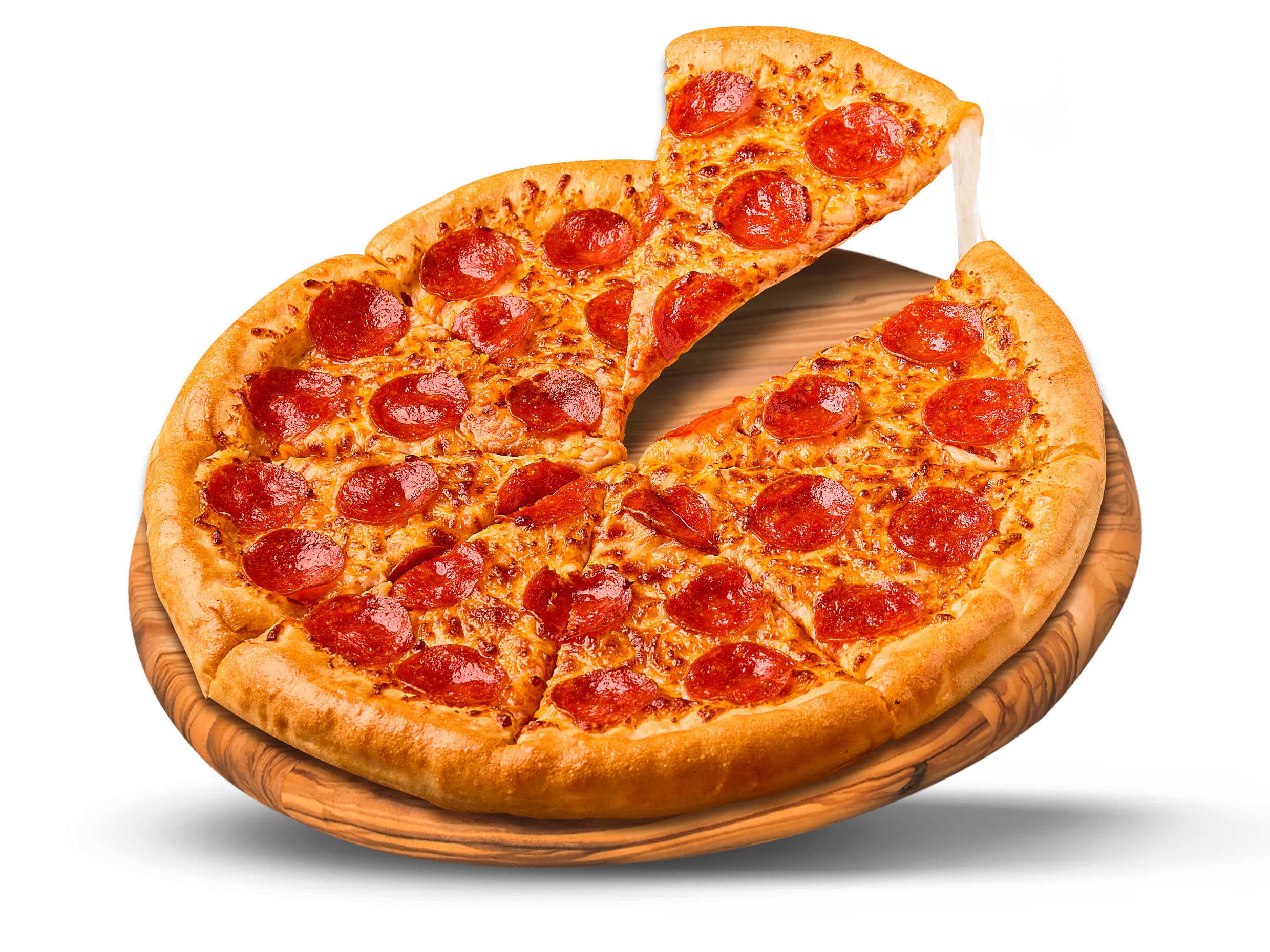 Pizza de Pepperoni con Orilla Rellena de Queso