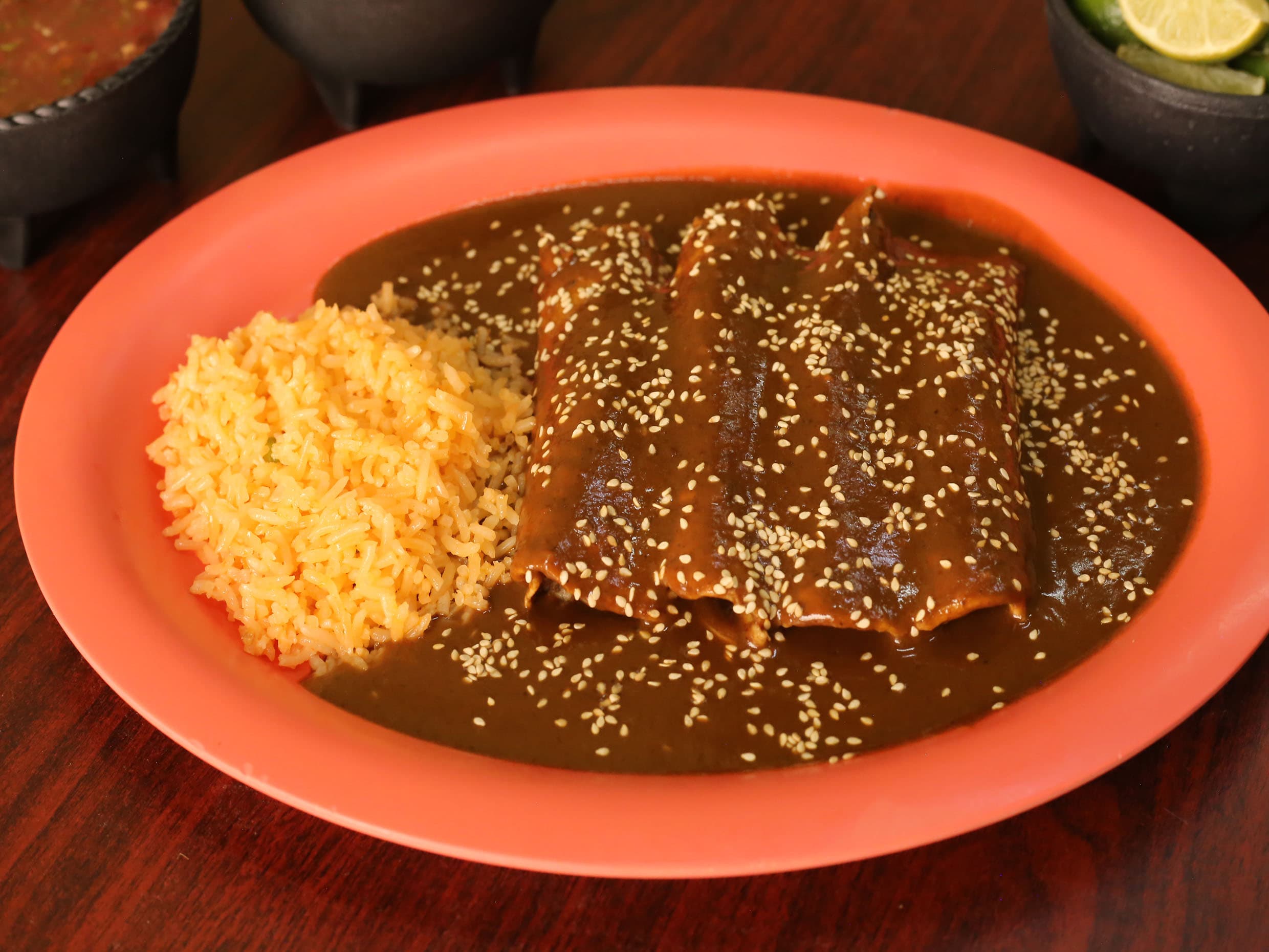 1/4 de Pollo en Mole