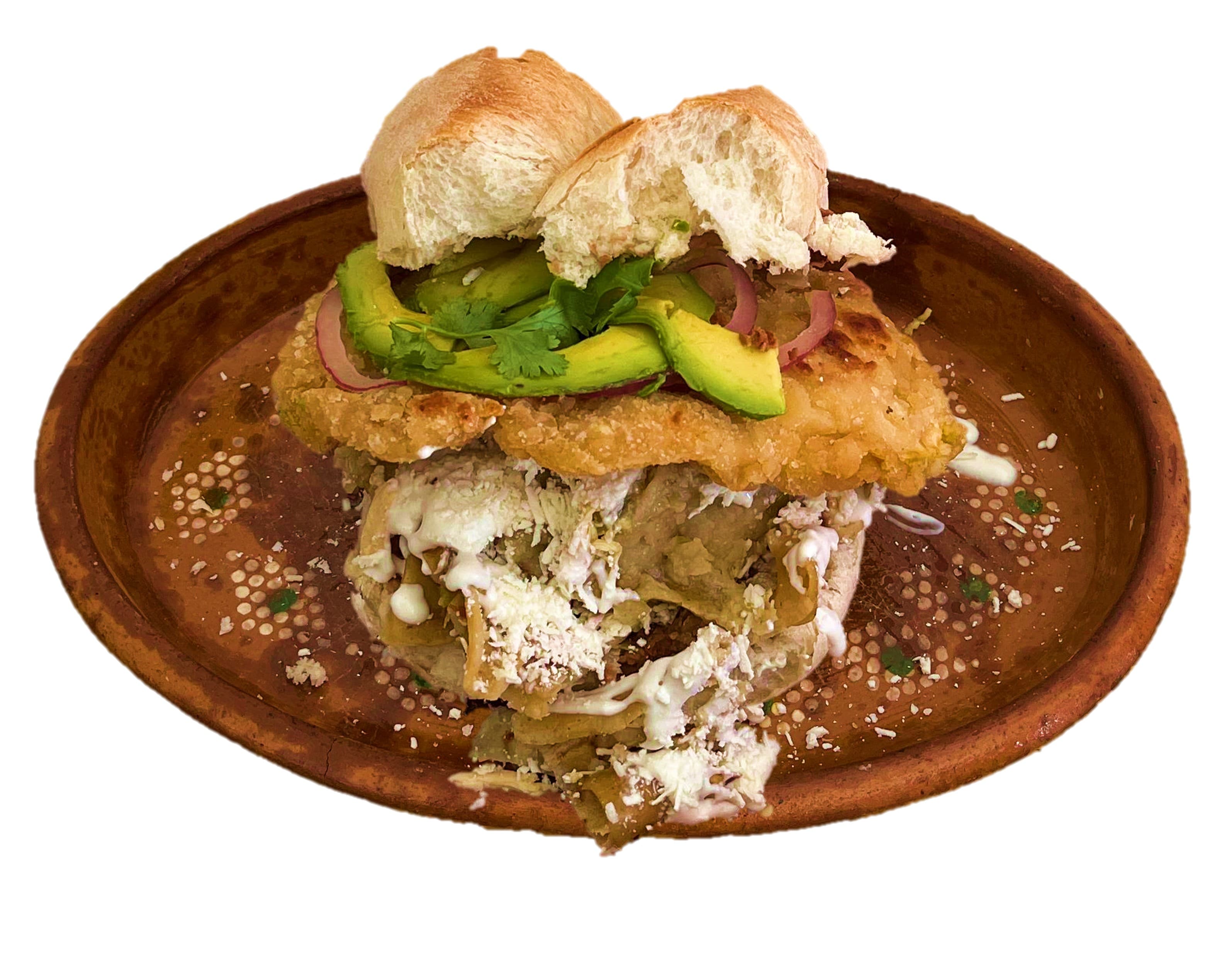 Torta de Chilaquiles con Milanesa