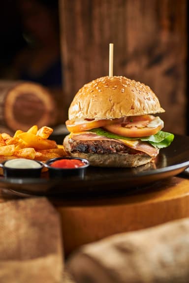Hamburguesa Carne + papas