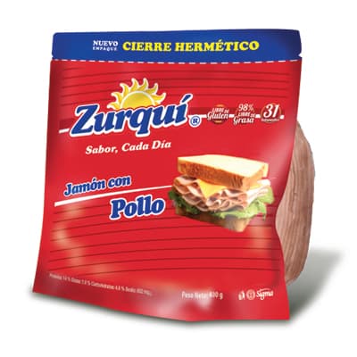 Jamón con Pollo Zurquí 400 g