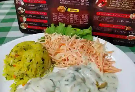 Chuleta con Champiñones