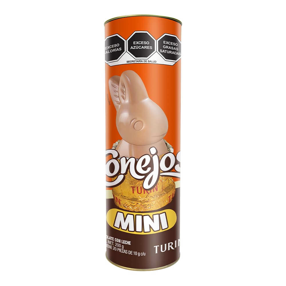 Turin Chocolates Conejos Mini Tubo 200 g