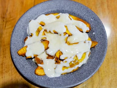 Platanos Fritos con Crema