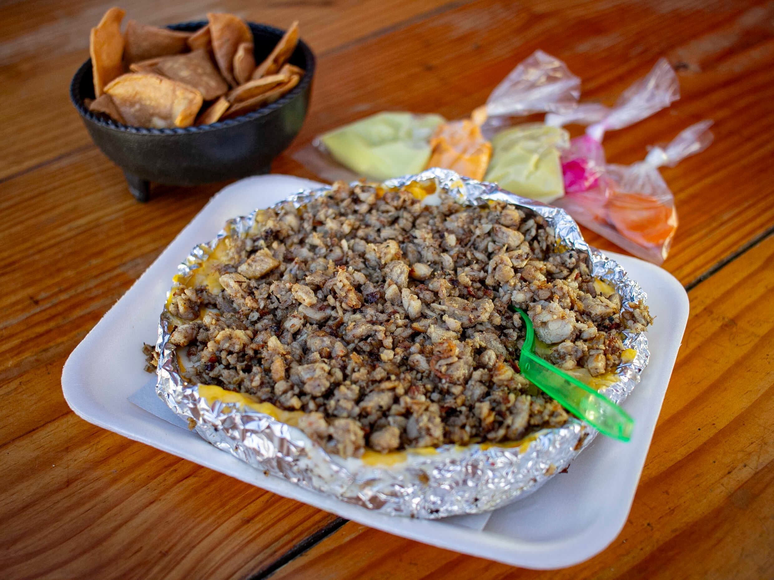Papa Asada con Cecina