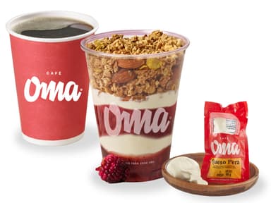 Parfait+ Queso pera+ americano