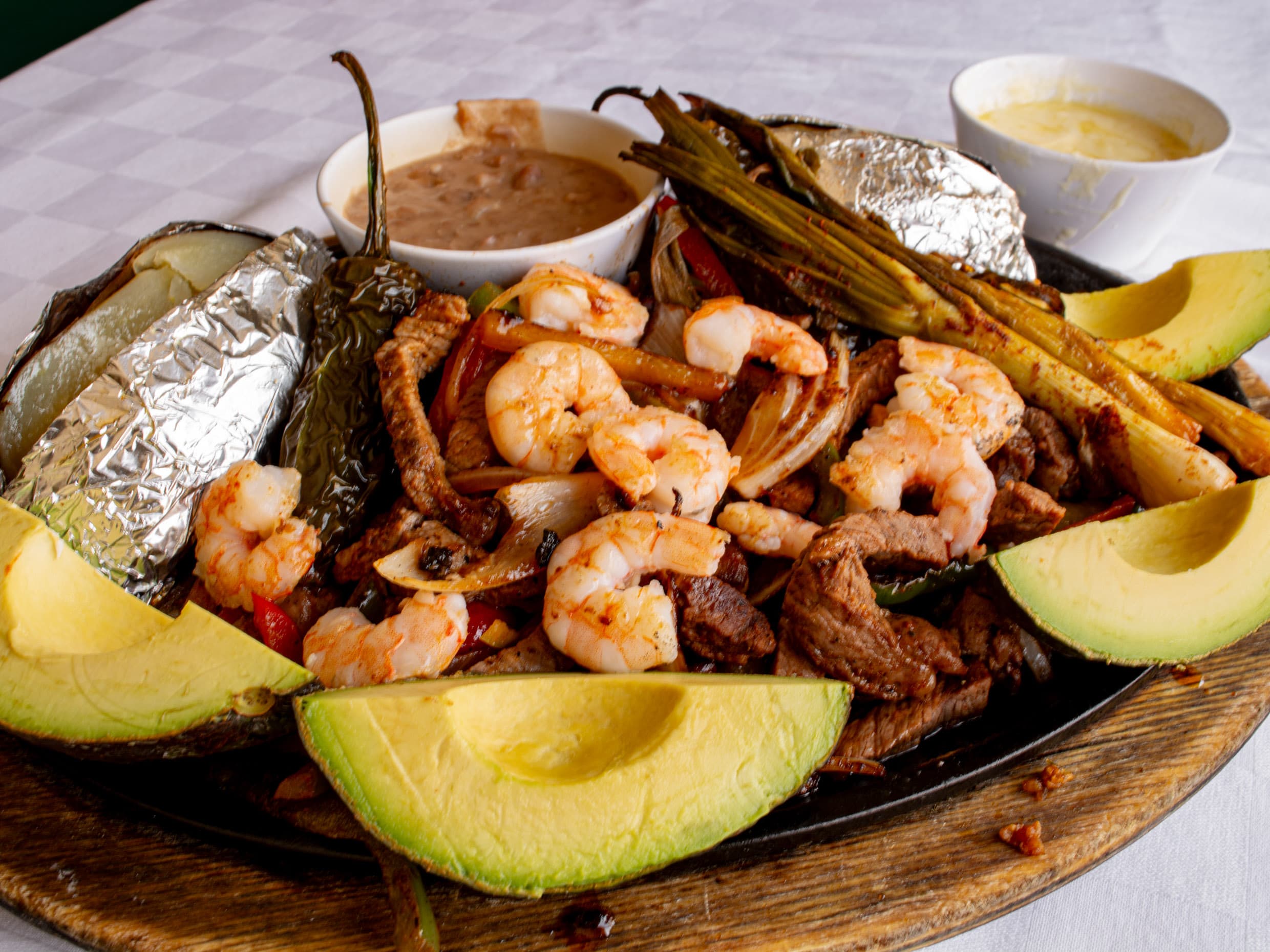 Parrillada Sirloin y Camarón P/2 Personas