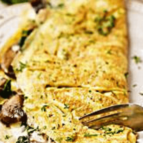 Omelette de champiñones