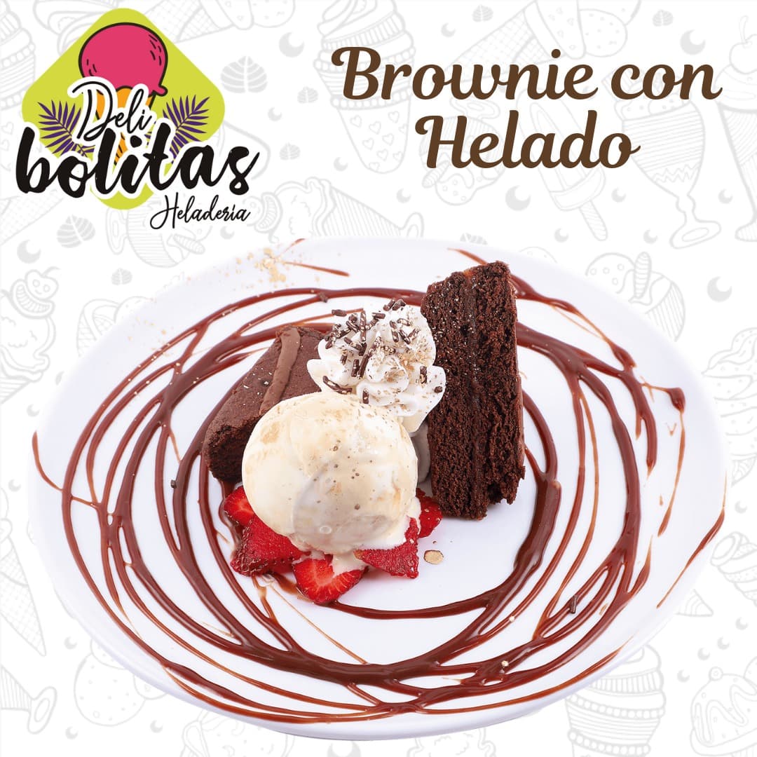 Brownie con Helado