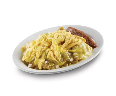 Chilaquiles con Un Huevo Revuelto Gratinados