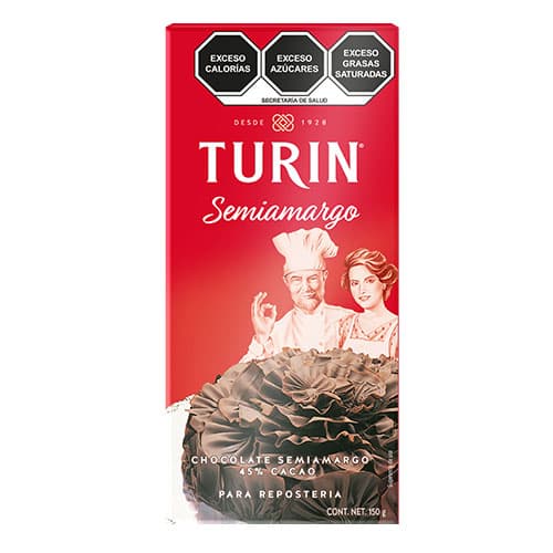 Turin Chocolate Semiamargo para Repostería 150 G