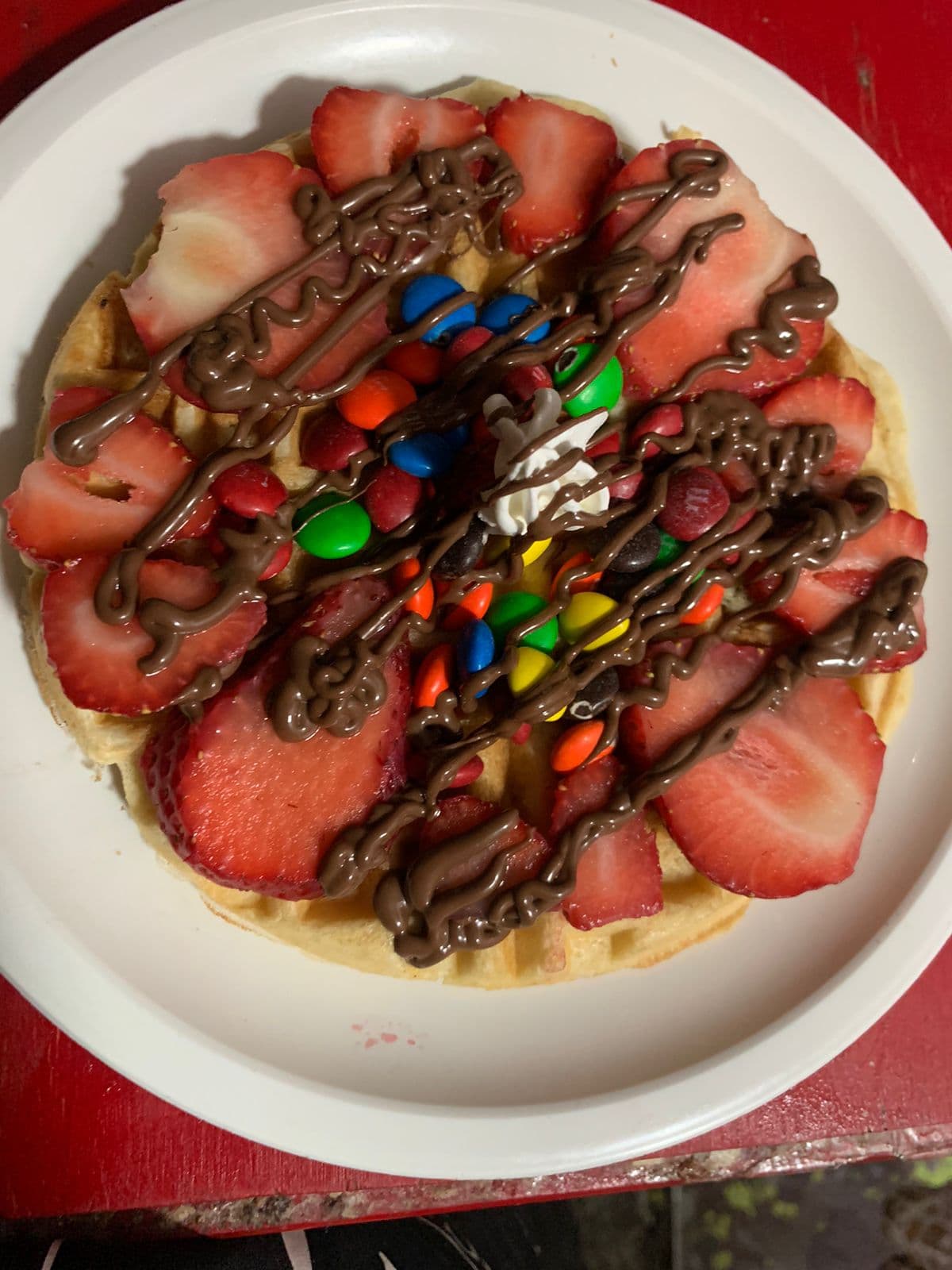 Waffle con Fresas