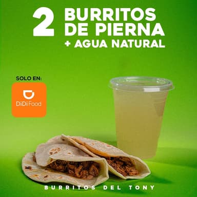 2 Tacos + Agua Natural CH