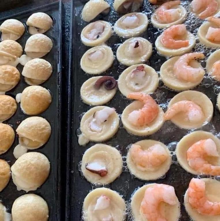3 Piezas de Takoyaki de Queso Crema