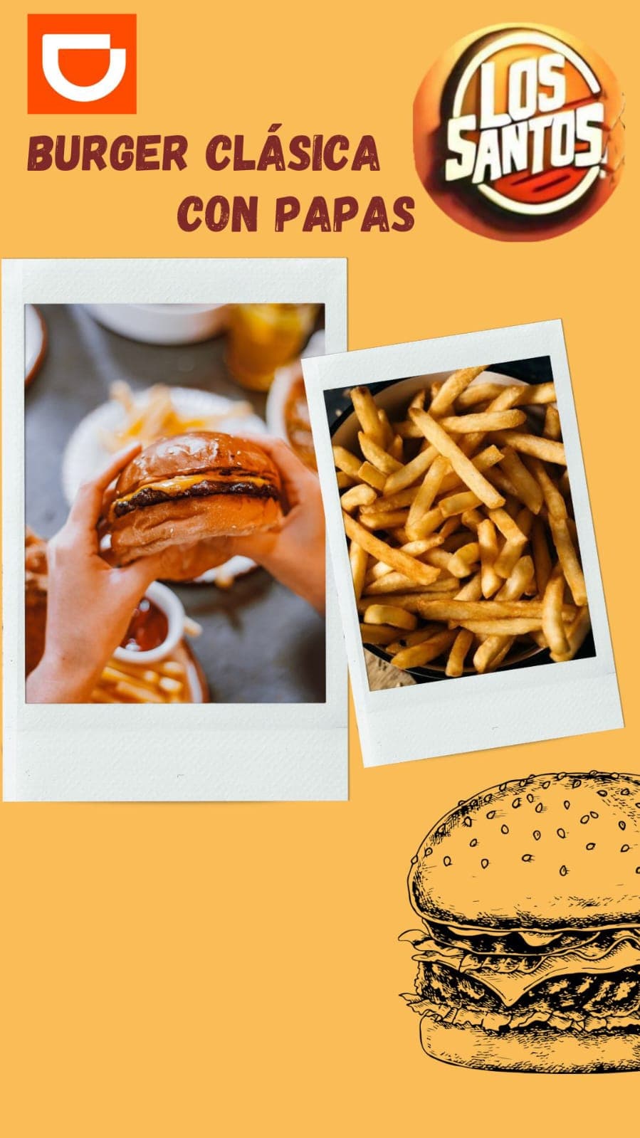 Combo Burger Clásica con Papas