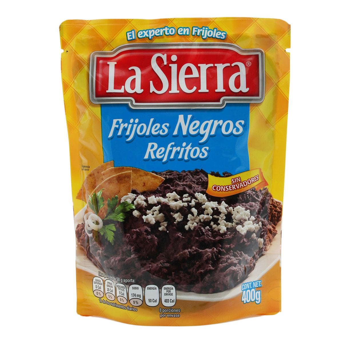 Frijol negro 430g la sierra refritos