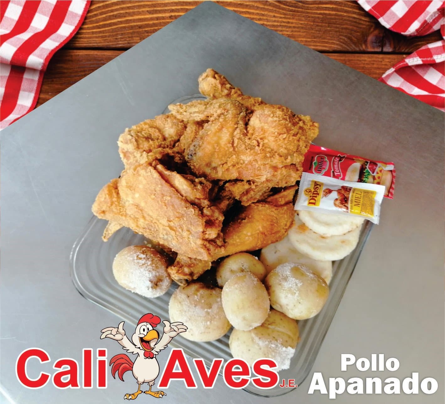 Pollo Entero Apanado con Gaseosa Litro
