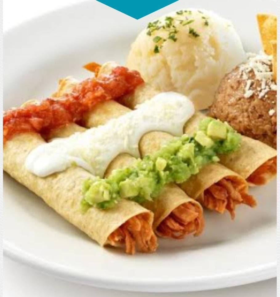 Tacos Dorados Carne o Pollo 4 Piezas