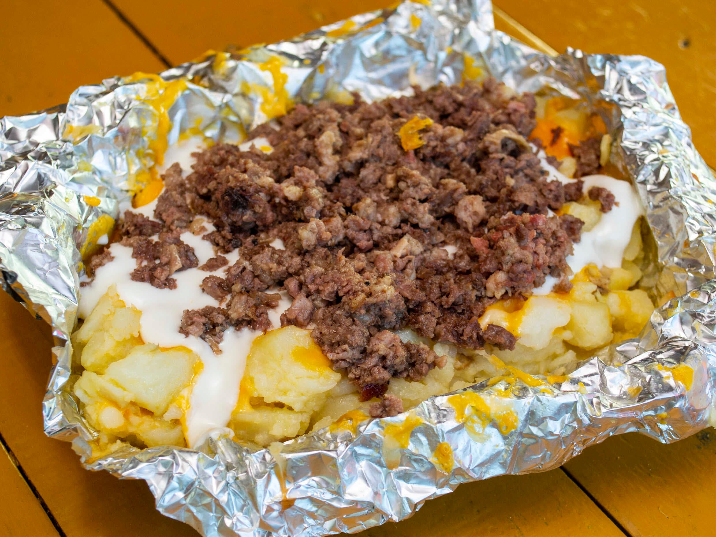 Papa Asada con Carne + Refresco