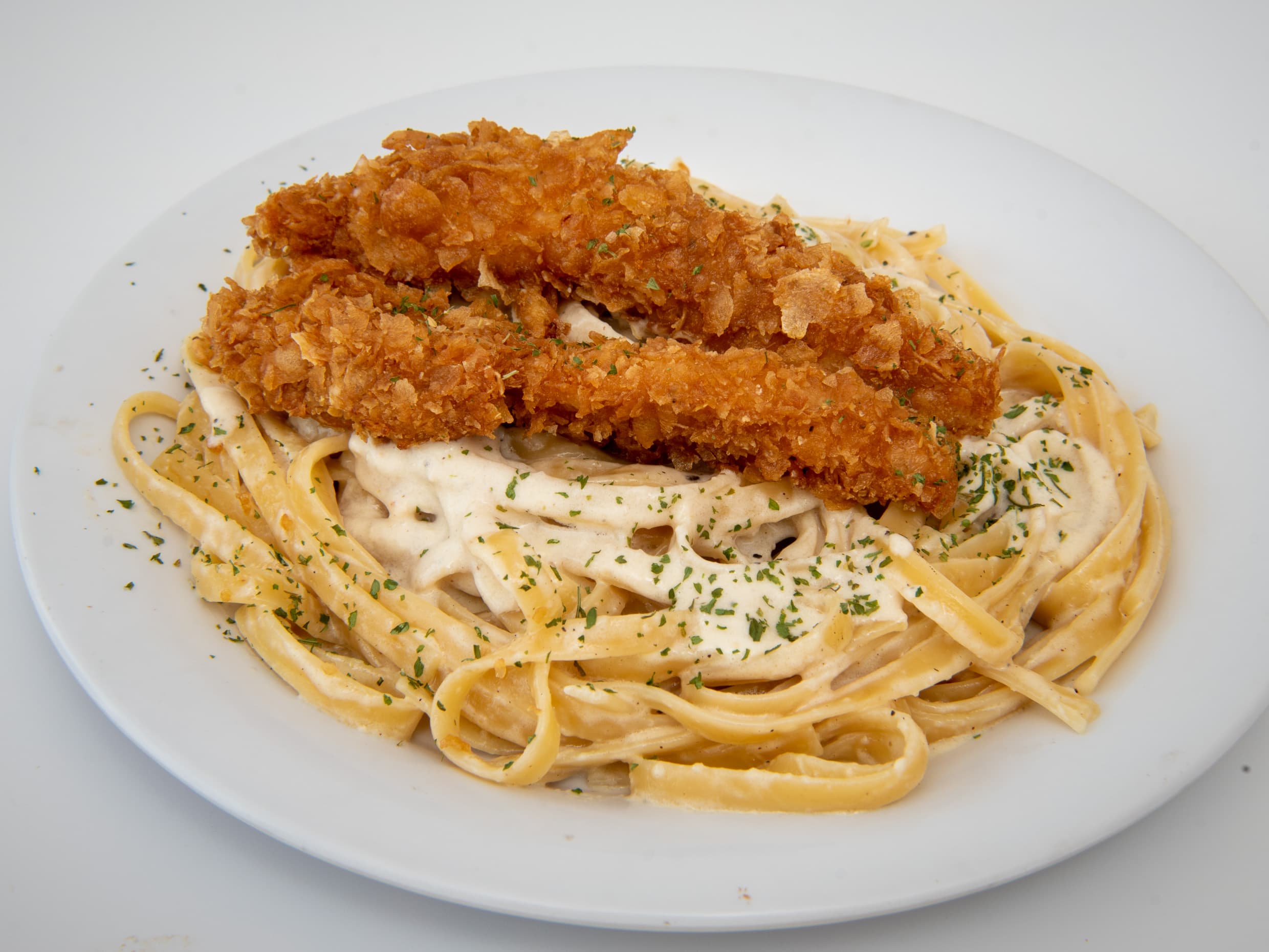 FETUCCINI ALFREDO CON 3 TIRAS