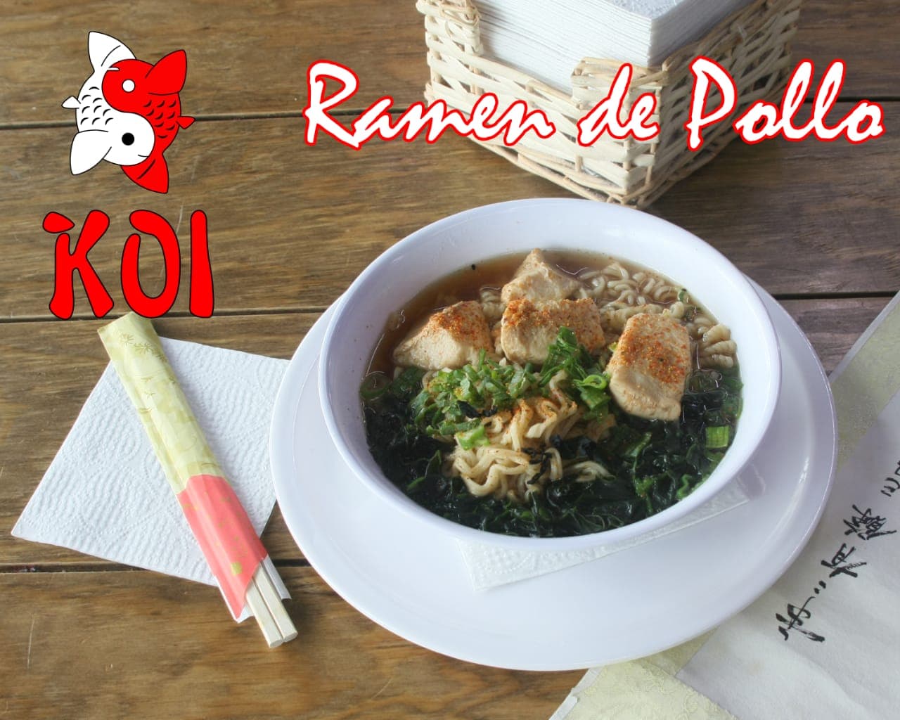 Sopa ramen de pollo