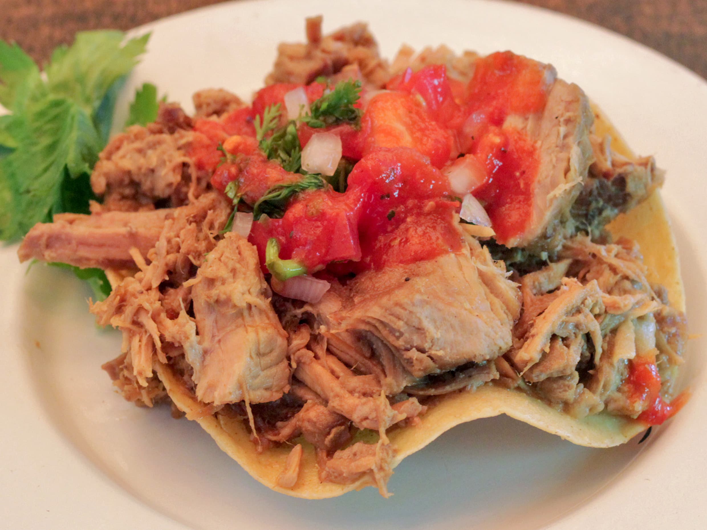 Tostada de Carnitas
