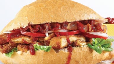 Lonche de Milanesa de Pollo