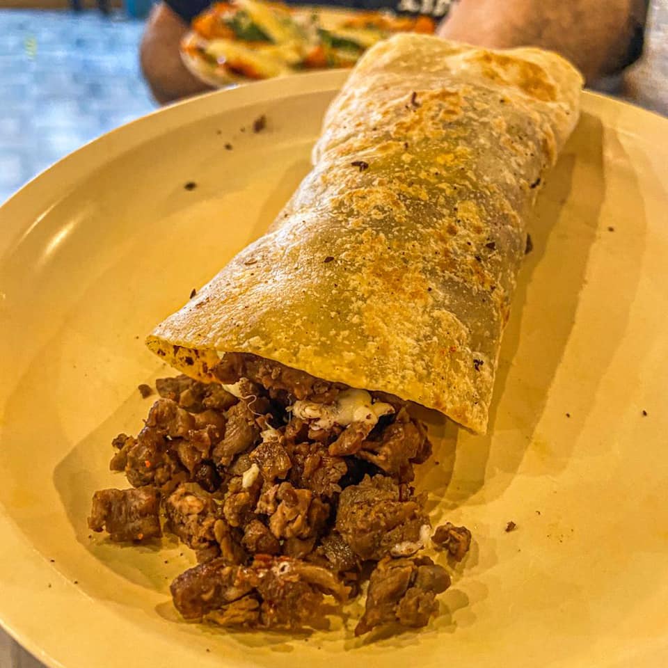Taco de Chuleta con Queso T Harina.