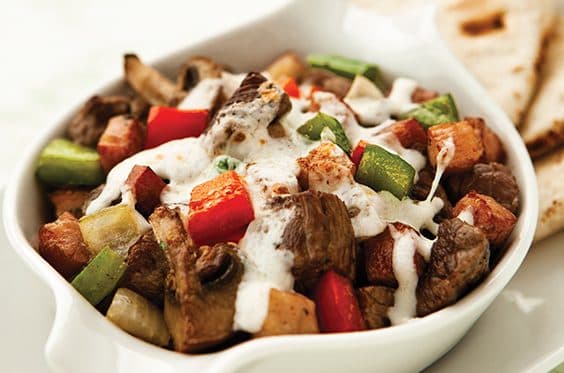 Alambre Vegetariano con Queso