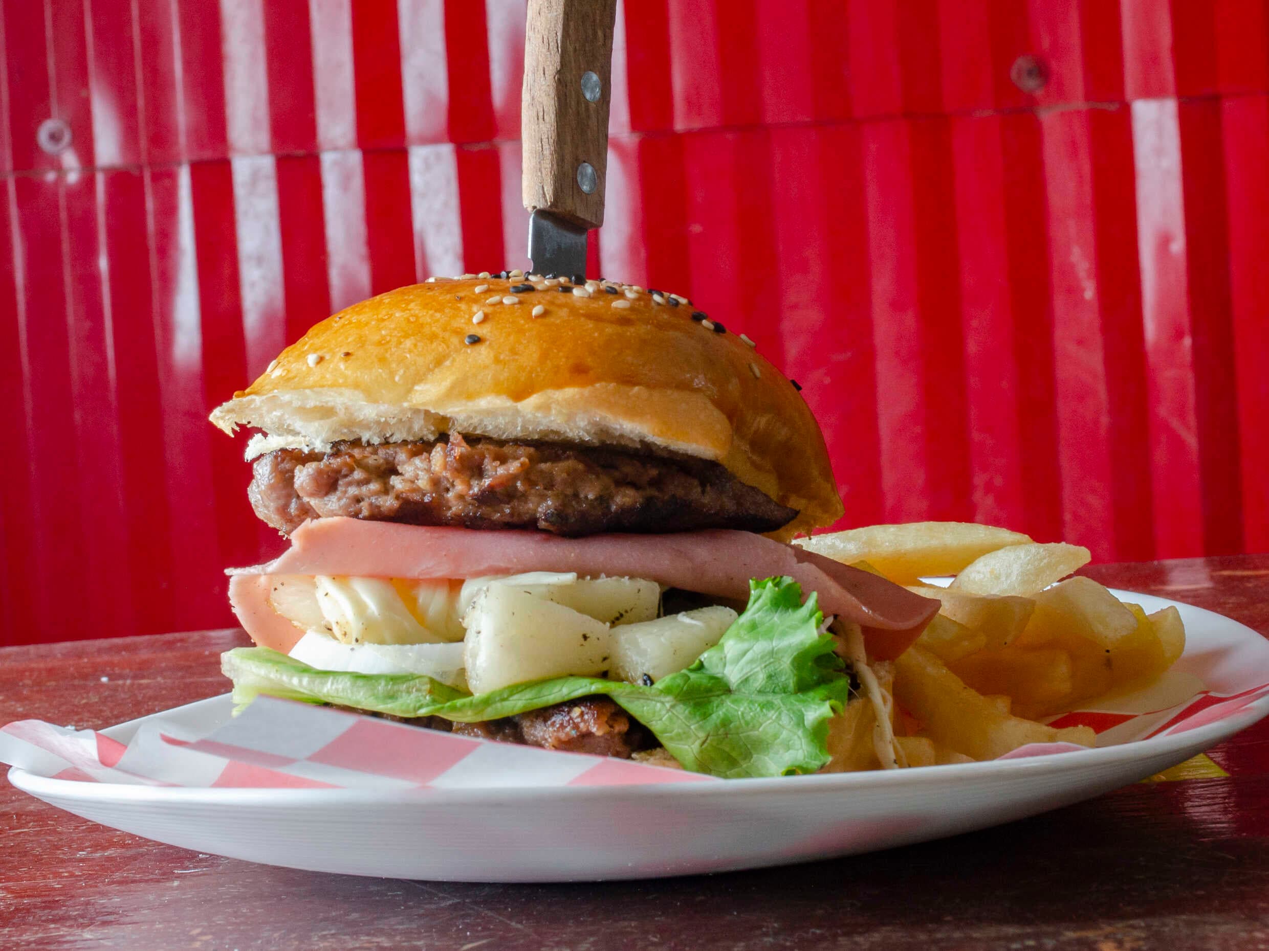 Hamburguesa Hawaiana Chica
