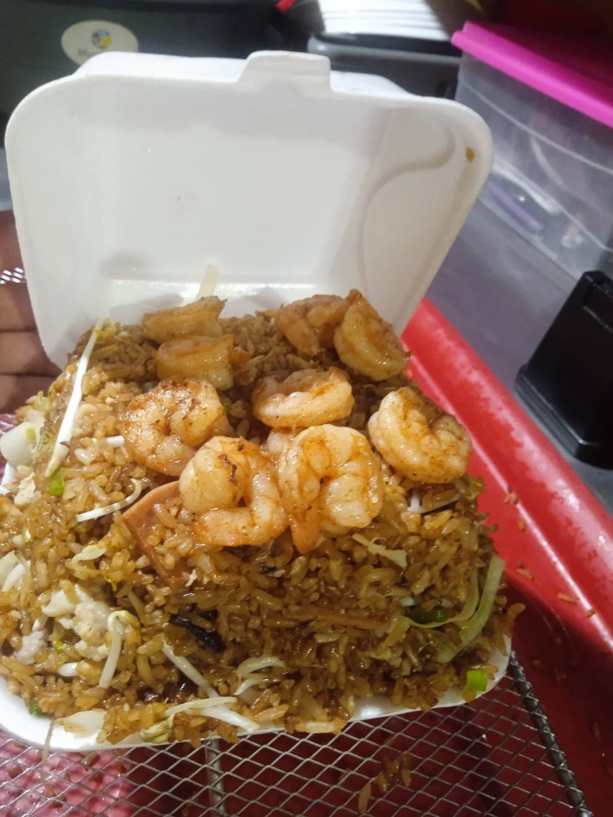 Arroz chino con Camarones Mega