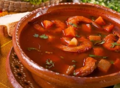 Caldo de camarón
